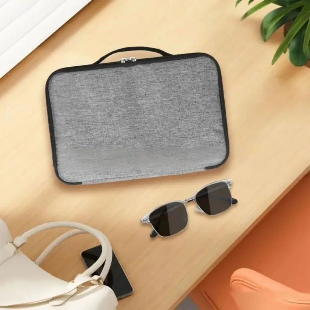 

Portable Eyeglasses Storage Bag Adjustable Slot Protective Glasses Organizer Removable Partitions Dustproof