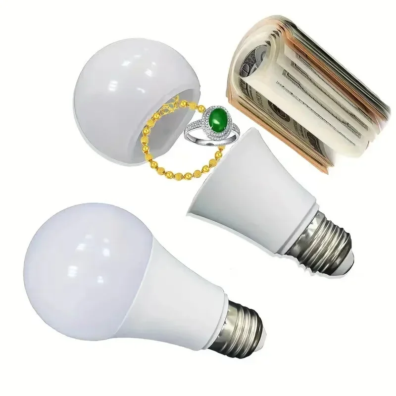Security Secret Bulb Shell Home Diversion Stash Can High-capacity Container Hiding Spot Hidden Storage Secret Compartment