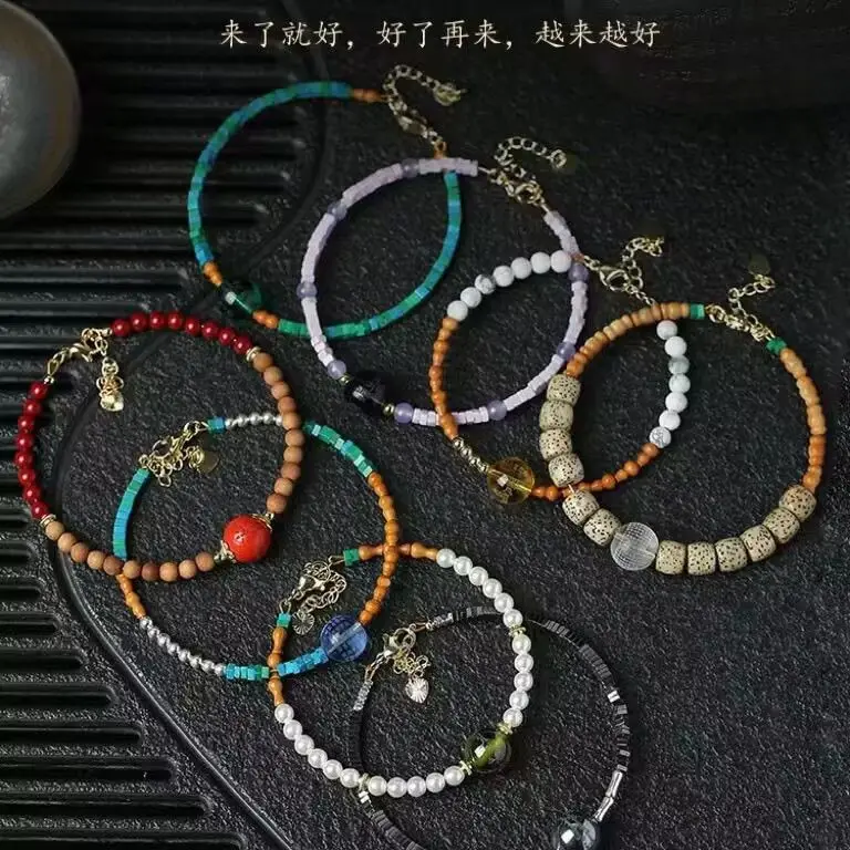 Temple Scenic Prayer Bracelet Female Manjusri Bodhisattva Career Academic Dawei Trend Advanced Simple Hand String Lucky Jewelry