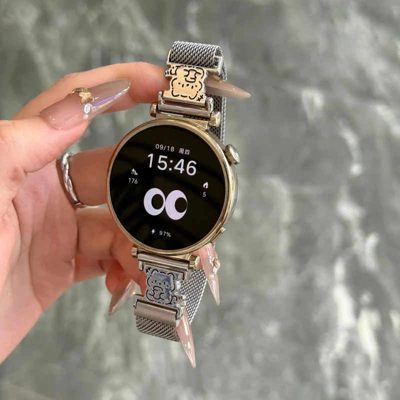 

Puppy and kitten magnetic suction suitable for Huawei GT5/GT5 Pro/GT4/GT2/3/4 22mm/20mm/18mm fashionable strap