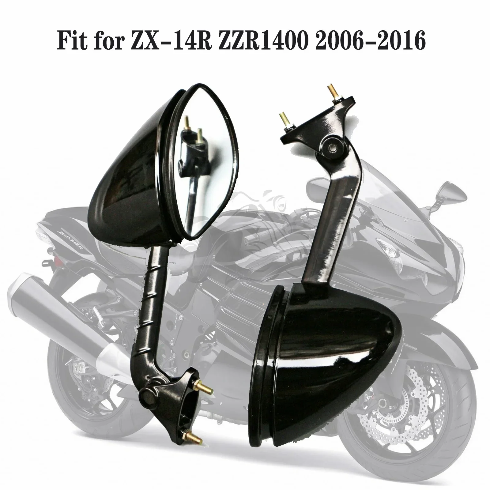 

Motorcycle Rearview Mirror Fit For 2000- 2006 Kawasaki Ninja ZX-14R ZX1400 ZX 14R ZX14R ZZR1400 ZZR 1400 2007 2008 Side Mirror