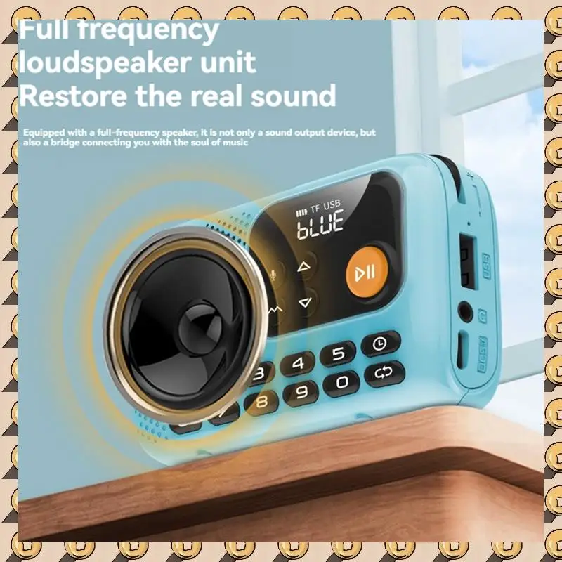 A003 Portable FM Radio Wireless Bluetooth Speaker Recorder Withled Screen Support TF Card U Disk Forhome Outdoor B