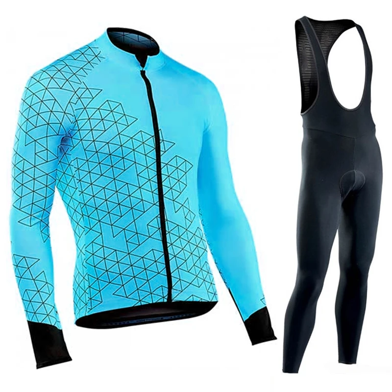 2025 Autumn Cycling Jersey Set Cycling Clothing Suit Maillot Cyclisme Homme Mens Long Sleeve MTB Bike Road Pants Bib Ropa Sport