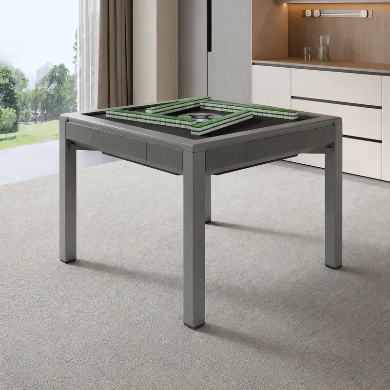 Automatic Silent Mahjong Table Foldable Dual Purpose for Dining and Card Games Household Electric Mahjong Machine with Roller