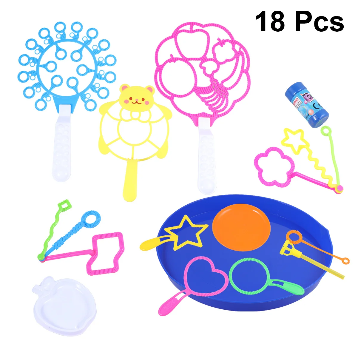 

18Pcs Bubble Making Kit Unique Shape Bubble Blowers High Quality Safe Material Ideal for Kids Entertainment Outdoor Party Favors