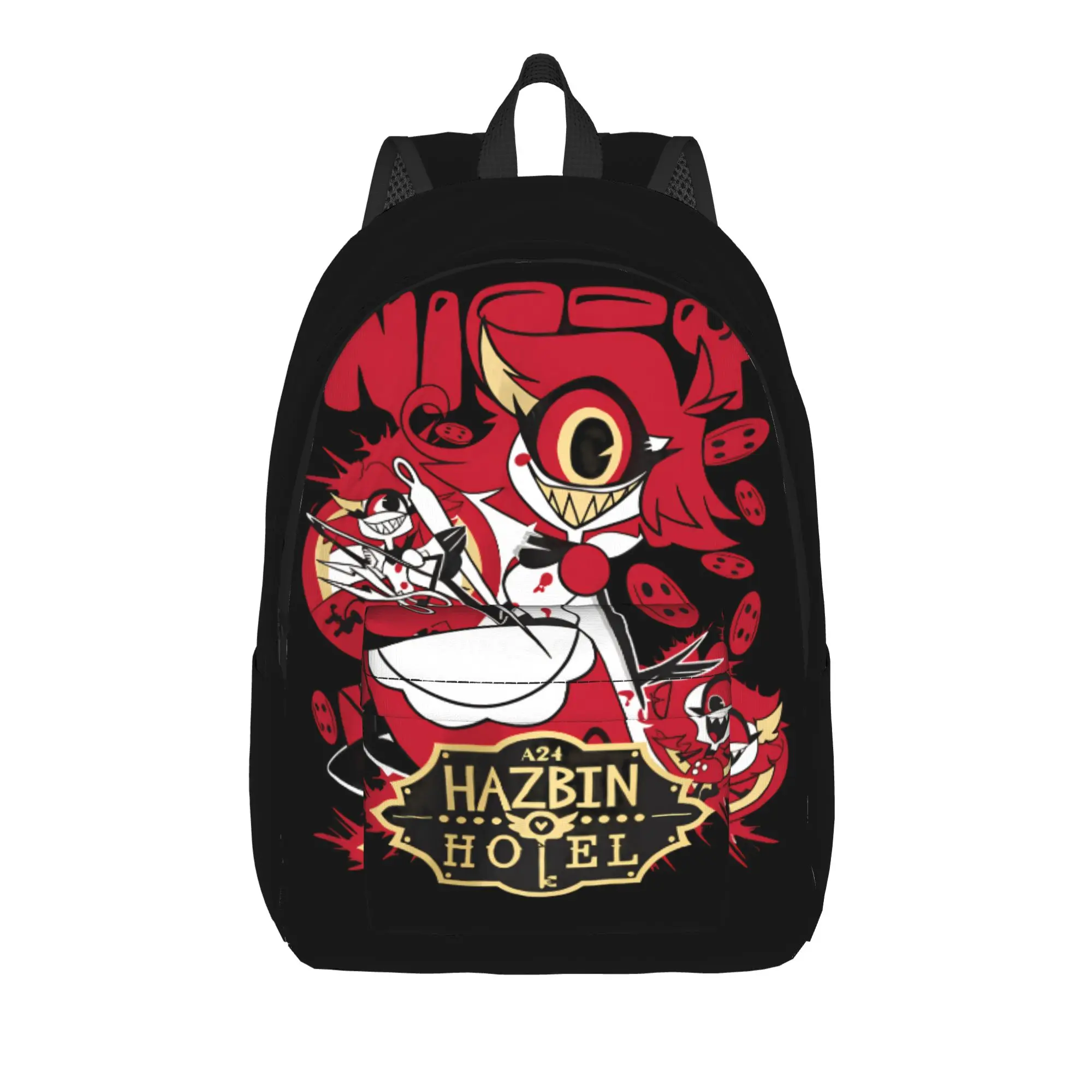 

Hazbin Hotels Backpack Hiking Backpacks Men High Quality Big School Bags Fashion Rucksack