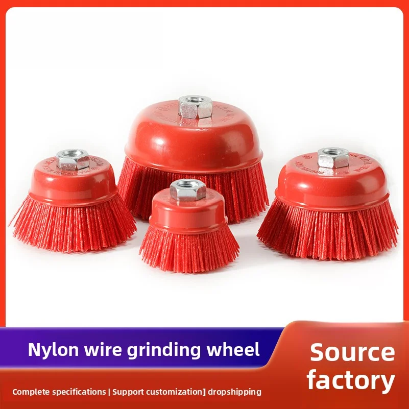 

Nine Horse Bowl-Shaped Abrasive Wire Brush Nylon Grinding Wire Polishing Brush Furniture Relief Grinding Wheel