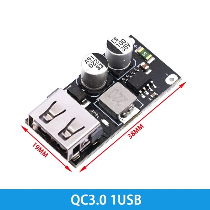 Понижающий модуль постоянного тока QC2.0 QC3.0, быстрая зарядка, USB-зарядка, зарядная плата с поддержкой Apple Huawei FCP