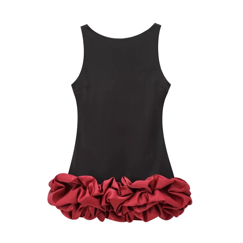 

Fashionable Short Dresses 2025 Summer New Women's Sleeveless Ruched Party Dress Sweety Open Back Slim Birthday Evening Robe