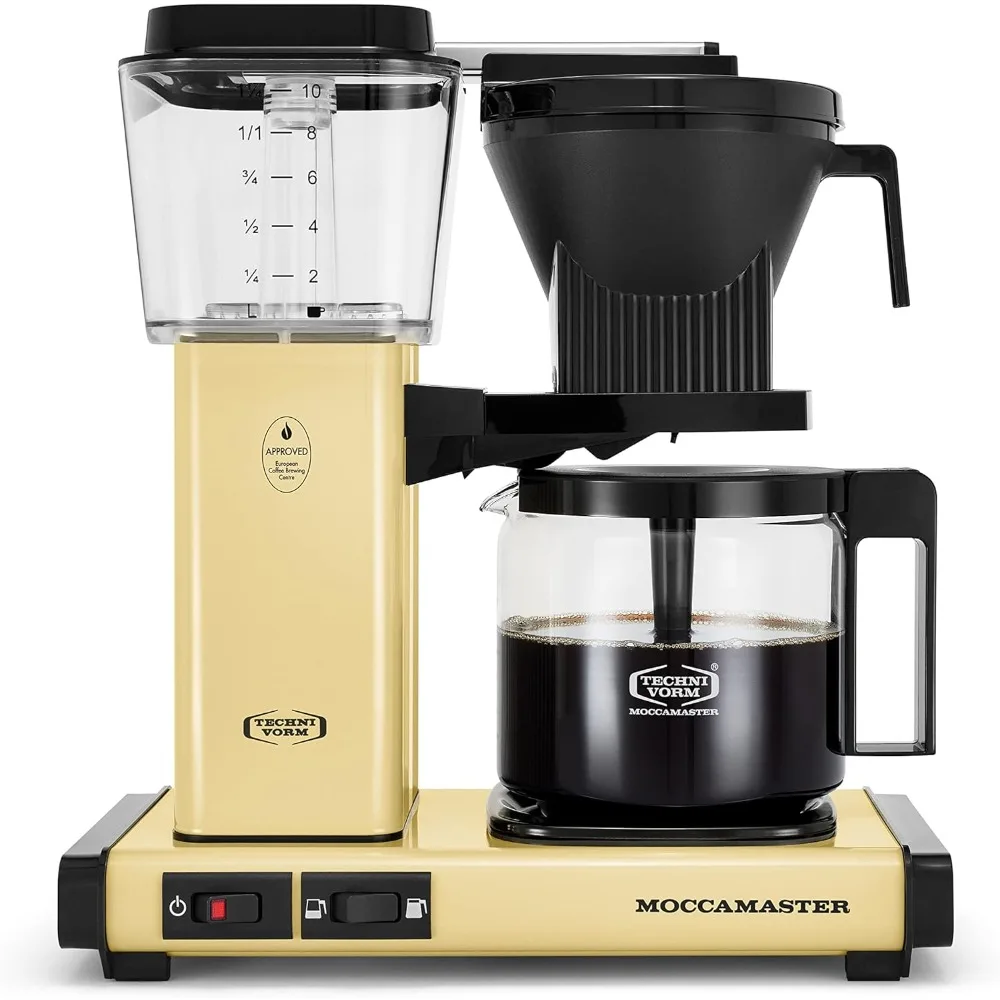 Cafeteira de 10 xícaras amarelo manteiga, 40 onças, 1,25l