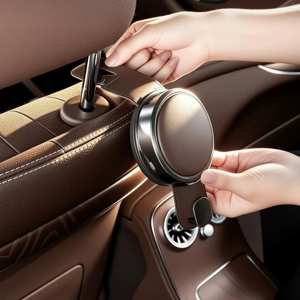 Ausziehbare Auto-Kopfstützen-Haken, Multifunktionale Auto-Rücksitz-Aufhänger für Taschen, Handtaschen, Regenschirme, Aufbewahrung und Getränkehalter – Detail 3