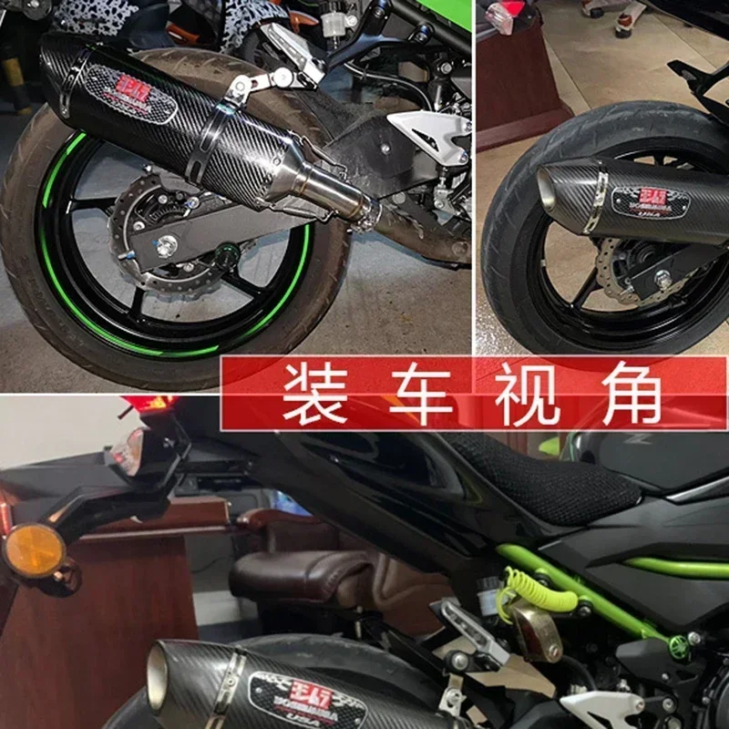 

51mm Universal Motorcycle Yoshimura R77 Modified Exhaust Pipe Db Killer Silencer For Honda Pcx 125 150 C650gt Tmx530 Cb500Sina T