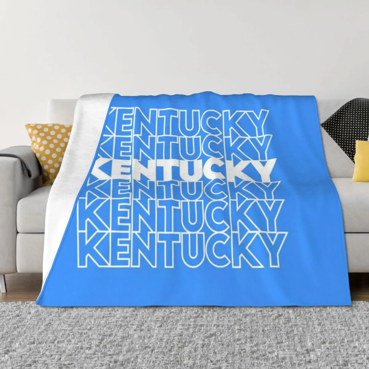 

Kentucky Throw Blanket Blankets For Sofas Furry Single Soft Plush Plaid Blankets