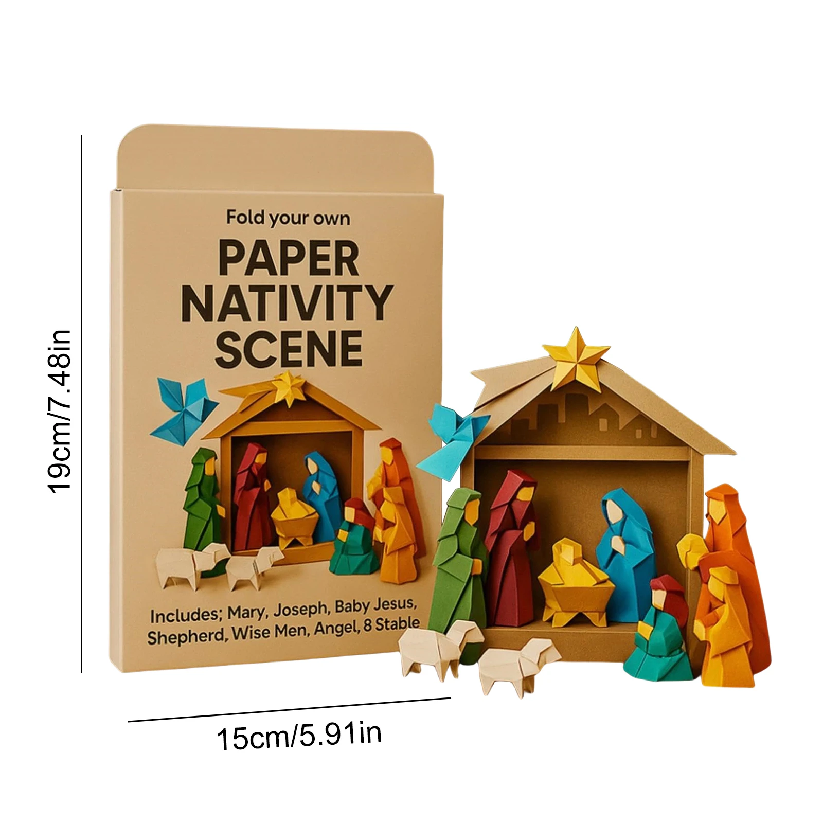 لتقوم بها بنفسك ورقة مشهد المهد عيد الميلاد مشهد المهد اوريغامي ثلاثية الأبعاد اوريغامي ورقة كرافت كيت عيد الميلاد المهد لتقوم بها بنفسك عدة لمحبي الحرف اليدوية