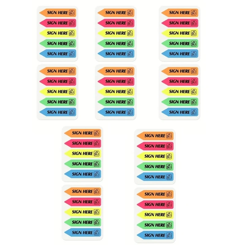 Sign Here Stickers, Sign Here Tabs, Easy to Post Sign Date Here Stickers for Annotating Books, Reading Dropship