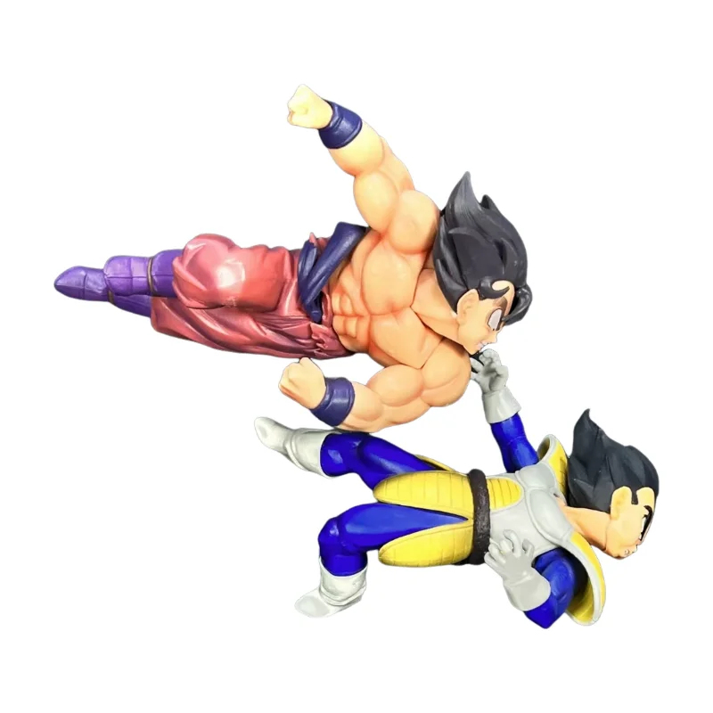 Collection de statues Dragon Ball Goku Vs Vegeta, scène classique, modèle de figurine de film d'anime, décoration de bureau, jouet d'ornement, cadeau, 23cm