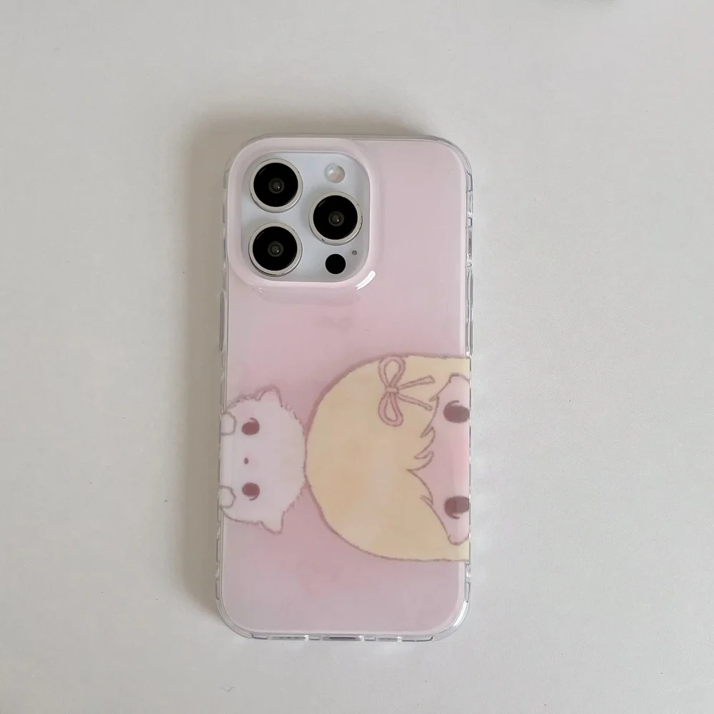 Cartoon INS Pink Cute Cat & Girl Phone Case for Samsung Galaxy S26 S25 S24 S23 S22 S21 FE Ultra Plus 4G 5G Feather Texture Cover