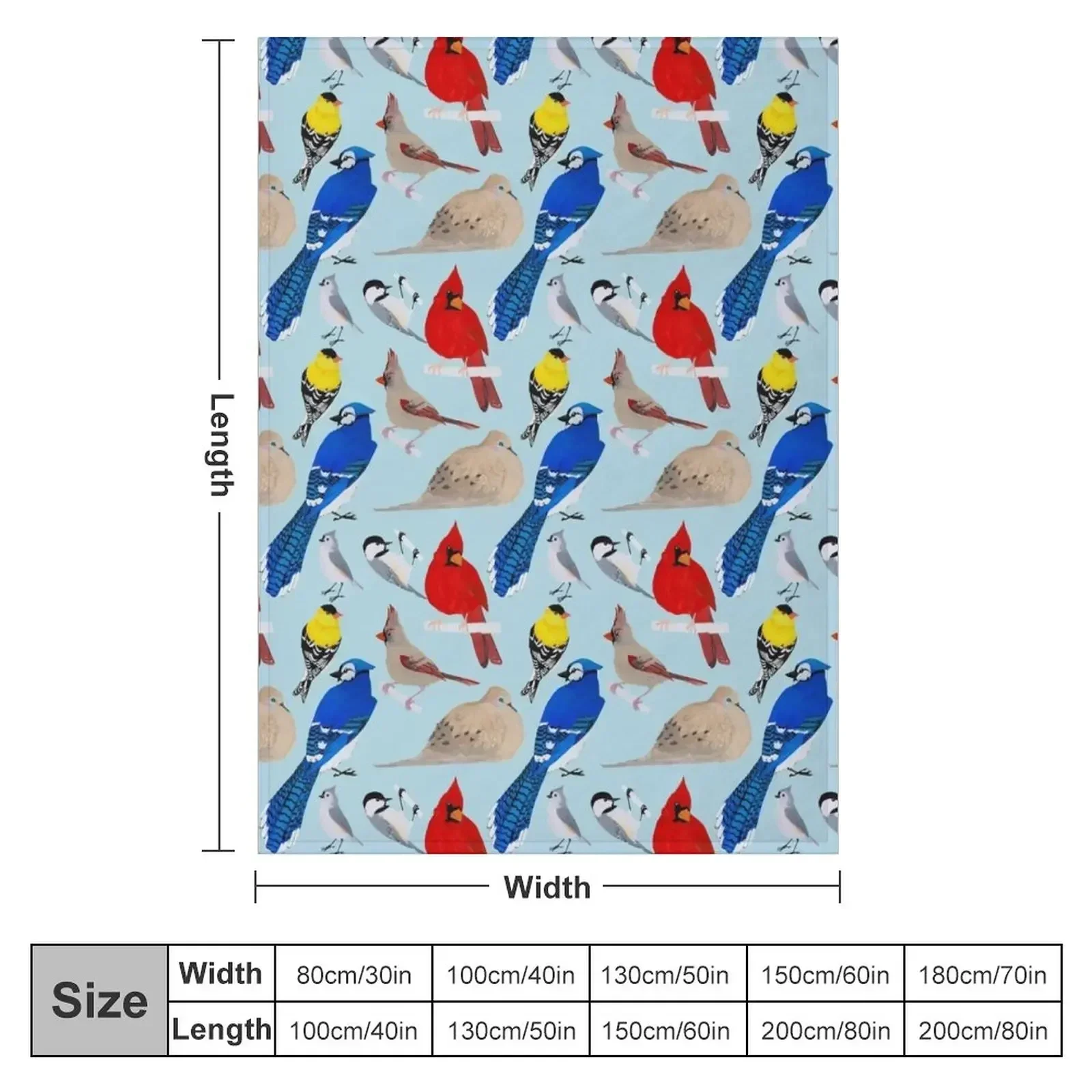 Feeder Birds Throw Blanket Soft sofa bed Blankets