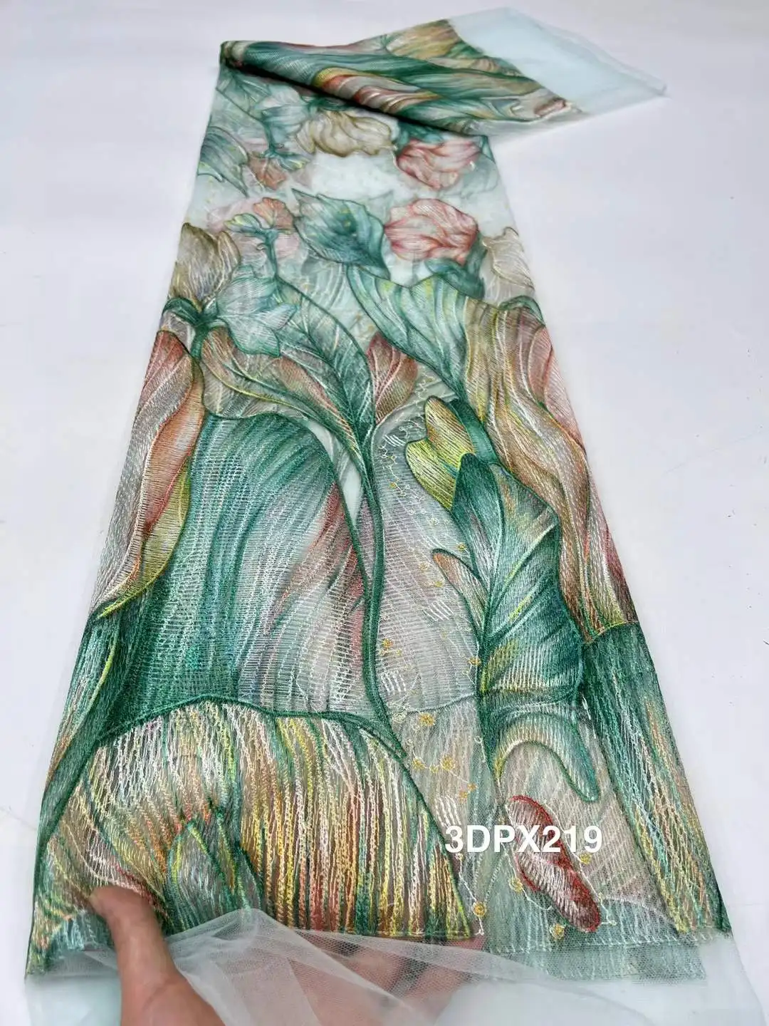 

Luxury African Sequins Lace Fabric High Quality 2025 Embroidery French Tulle Lace For Nigerian Wedding Dress.