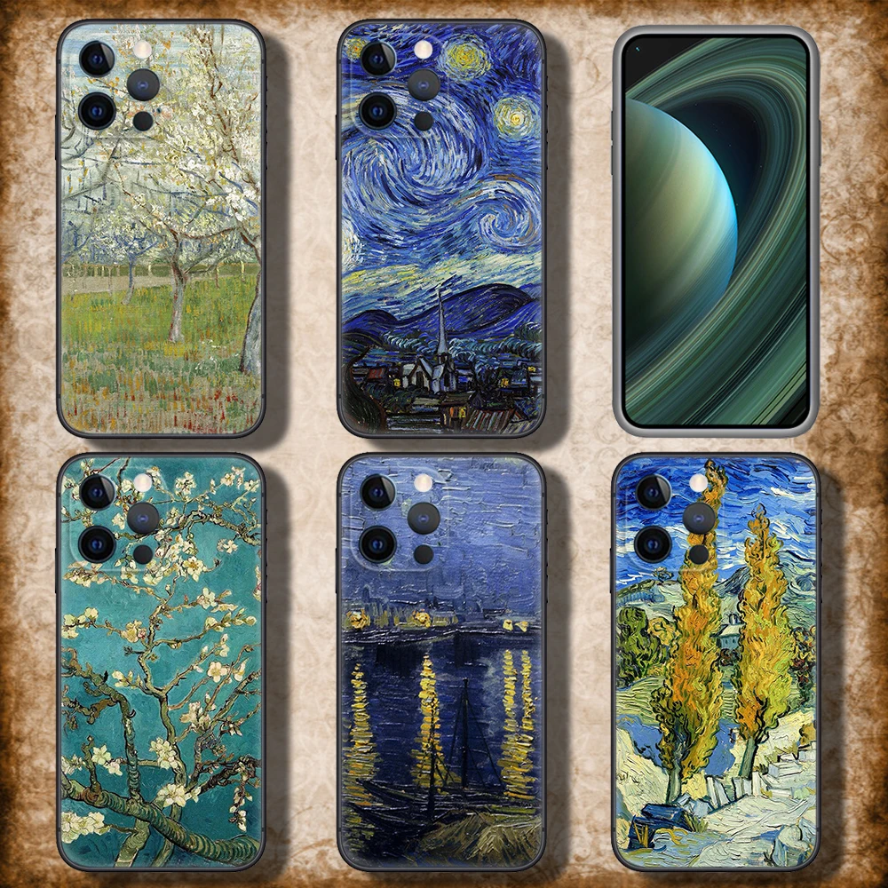 C272 Van Gogh Oil Painting Soft Case for Redmi Note 11 11S 10 10T 10 Pro Max 10S 9T 9 9S 8 8T 7 Xiaomi Mi 11 11I 12 12X