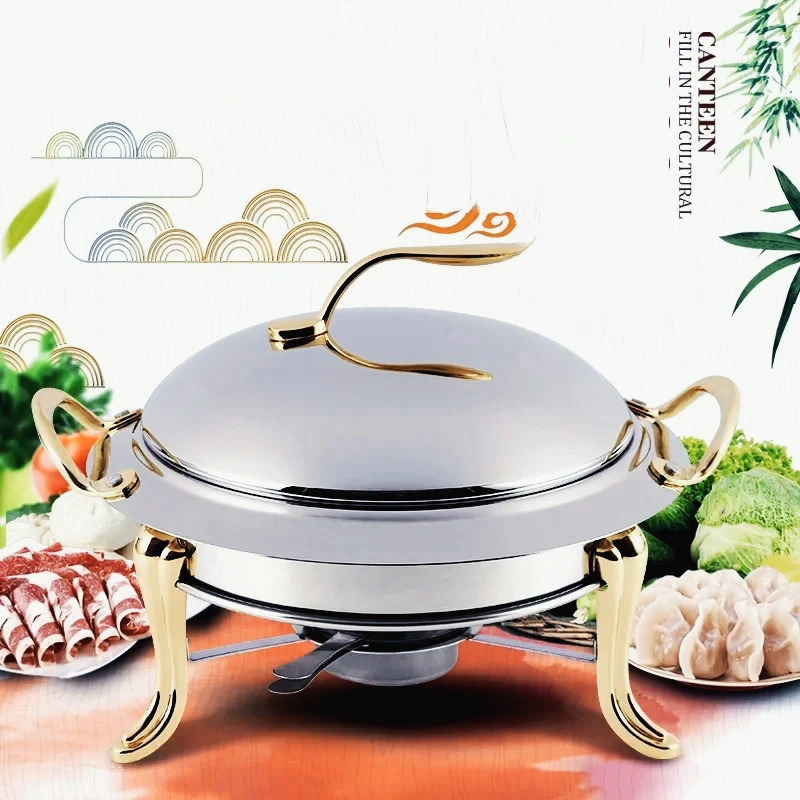 

Stainless Steel Alcohol Pot Small Hotpot for Restaurants and Hotels Commercial Shabu Fry Pot Ideal for Weddings and