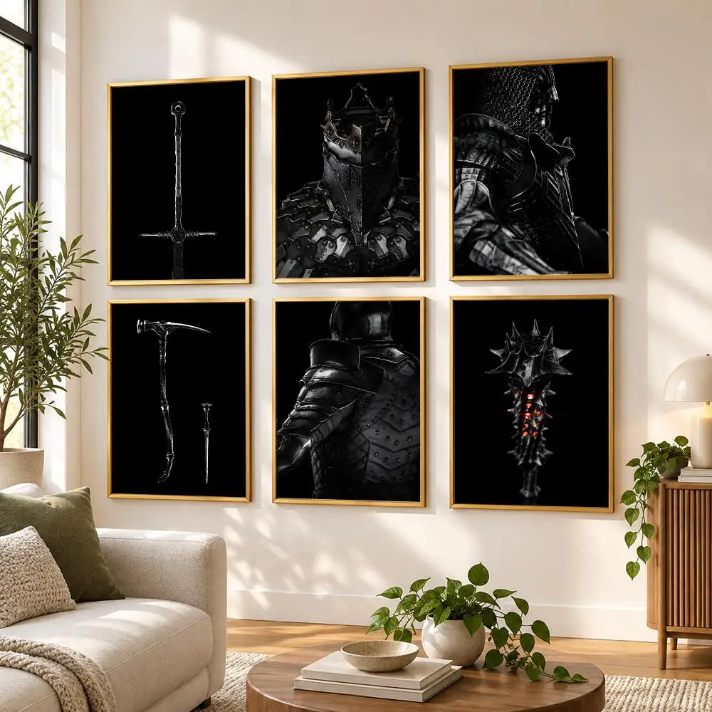 Game M-Mortal Shell Movie Poster HD Art Sticky Wall Waterproof Home Living Room Bedroom Bar Aesthetic Decoration