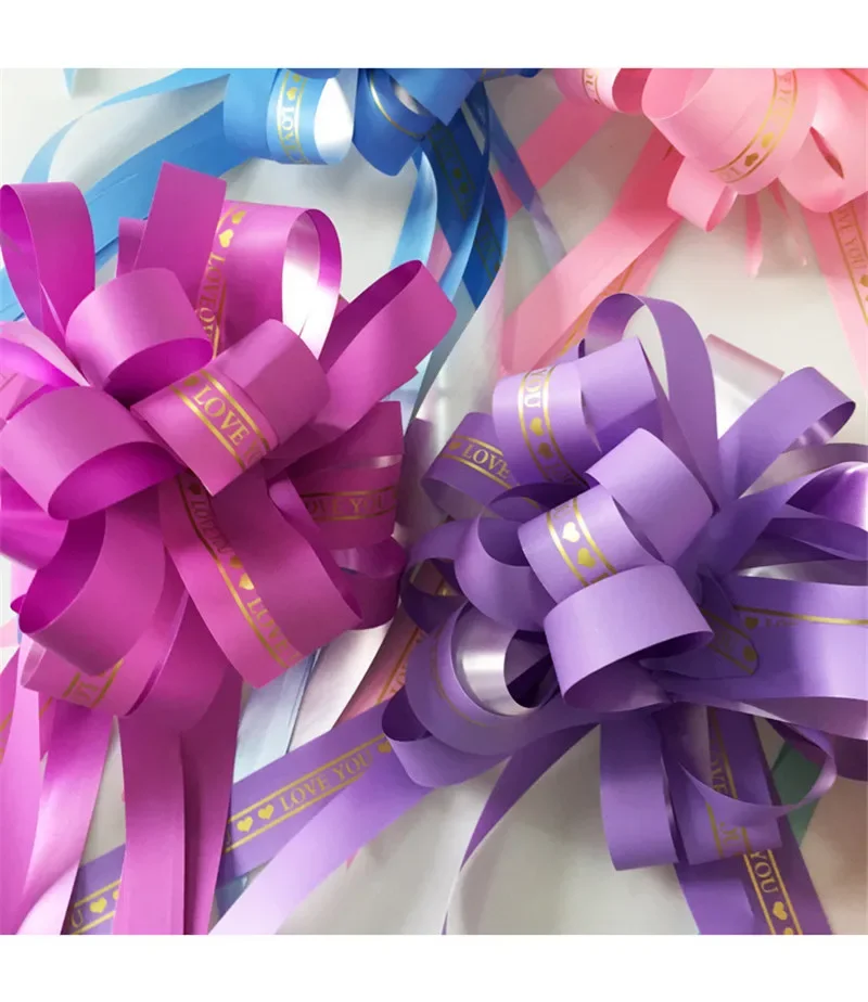 5/20Pcs DIY Pull Bows Gift Knot Ribbon Party Christmas Ornament Gift Wrapping Bows Ribbon Pull Bows Birthday Wedding Decoration