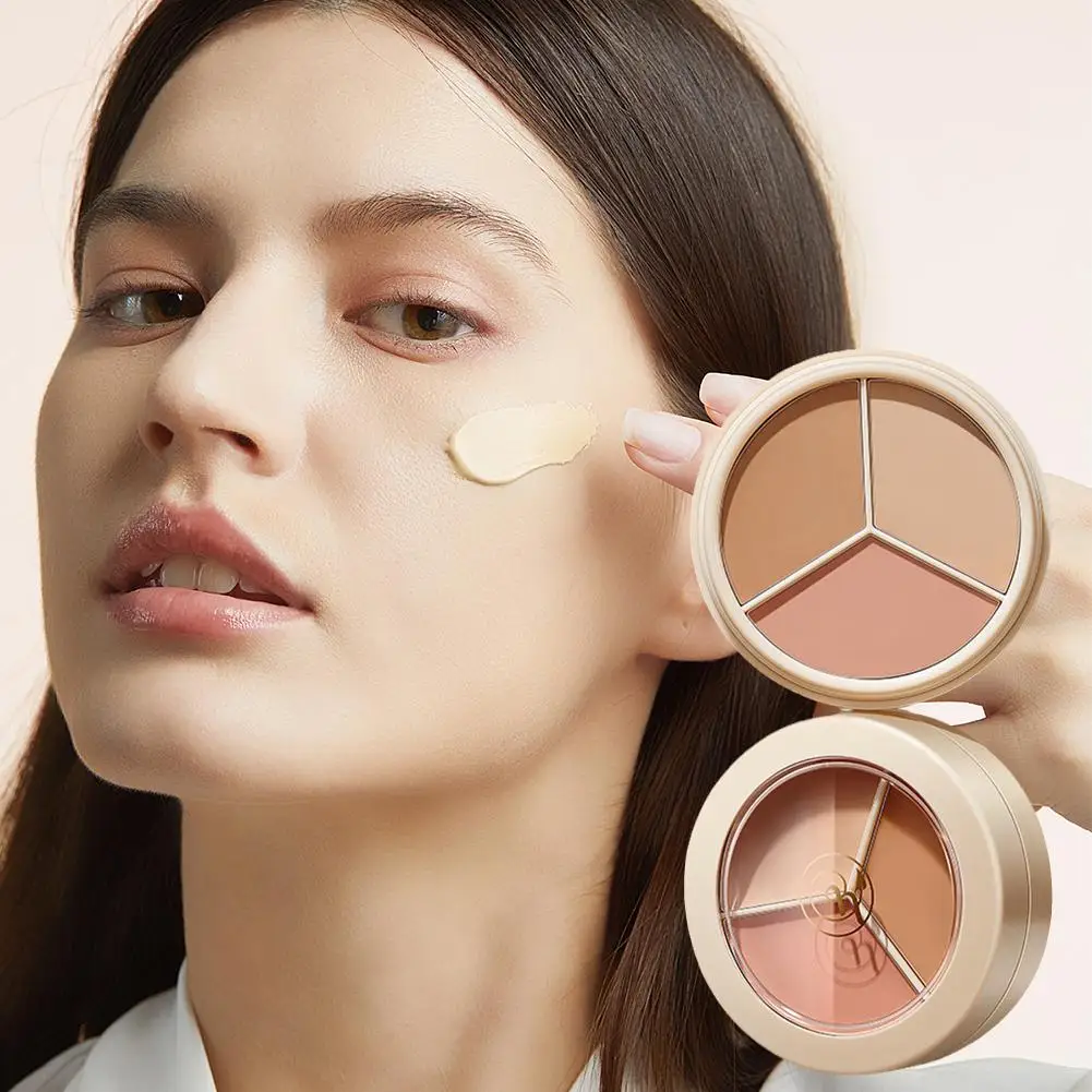 Profissional Rosto Corretivo Paleta, Maquiagem, Corretivo, Capa Fundação, Contorno, Local, Base Cobertura, Eye Fu X4v0, 3 Cores