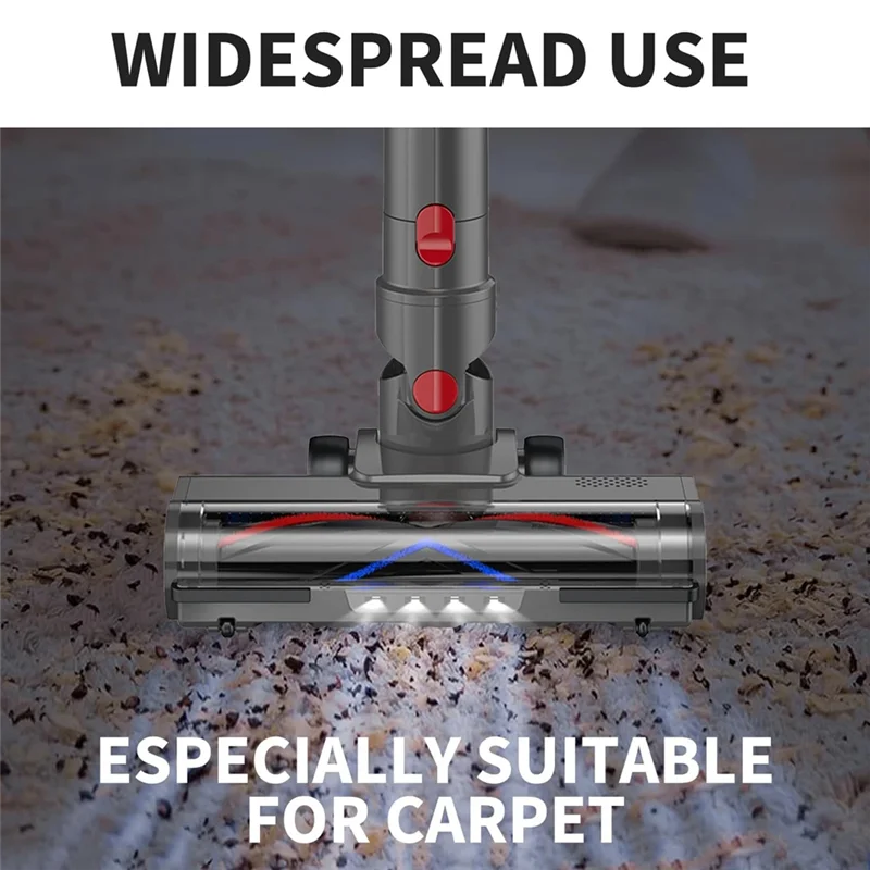 BBNV-다이슨 V7 V8 V10 V11 V15 LED 조명이 있는 진공 부착용 퀵 릴리스 롤러 브러시 클리너 헤드 교체