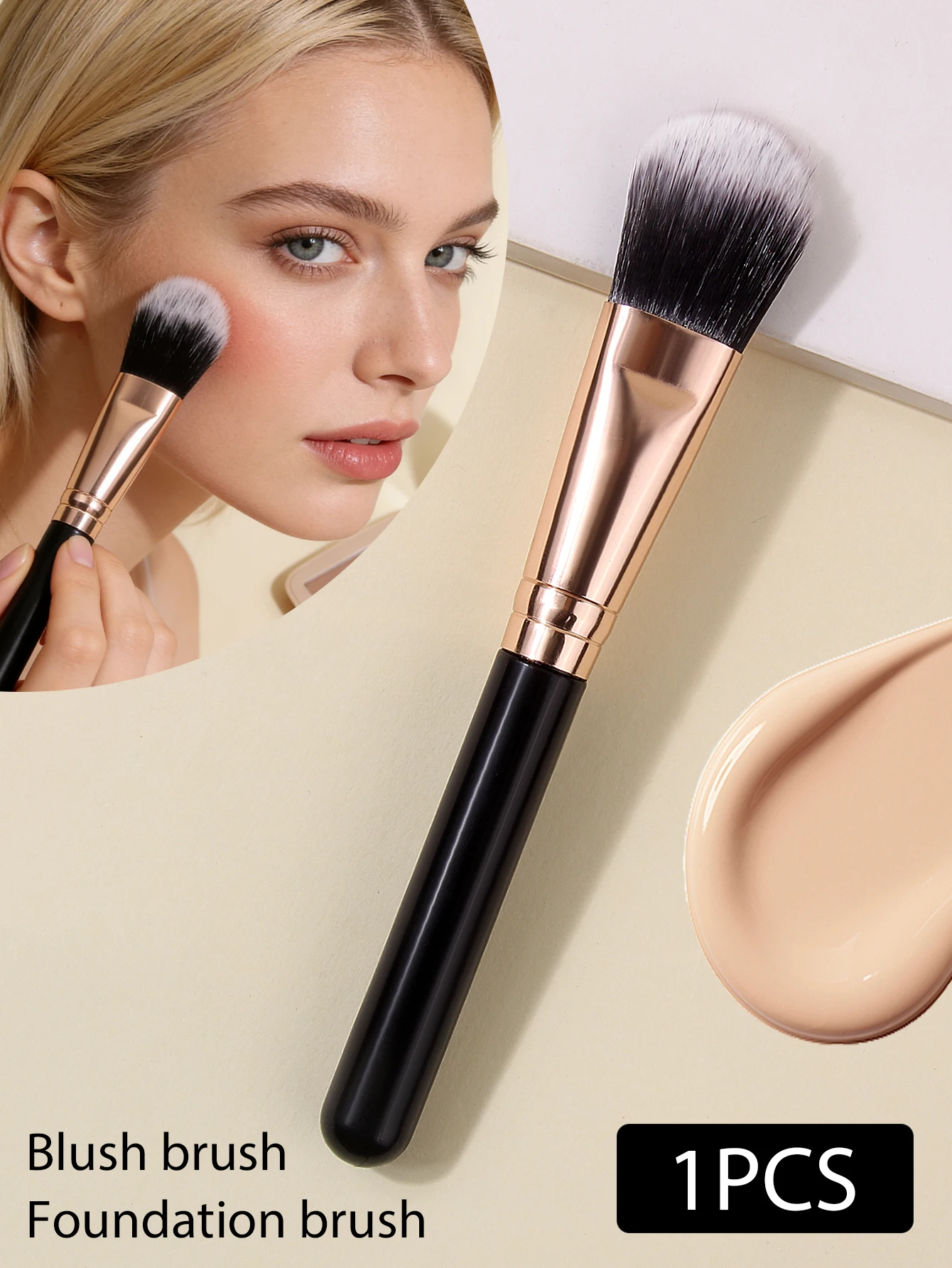 ファンデーションコンシーラーブラシ プレミアムコントゥアブラッシャーブラシ 完璧なアンダーアイブラシ 密集したフェイスメイクブラシ ブレンディング用