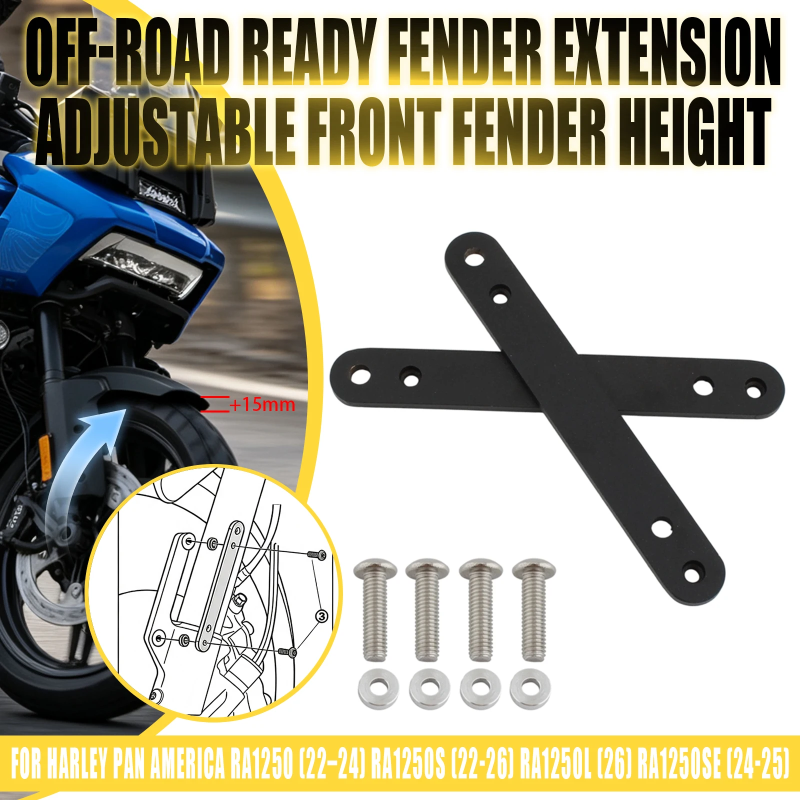 For Pan America 1250 America 1250 Special America 1250 Limited Motorcycle Front Fender Riser Lift Brackets Fender Adapter