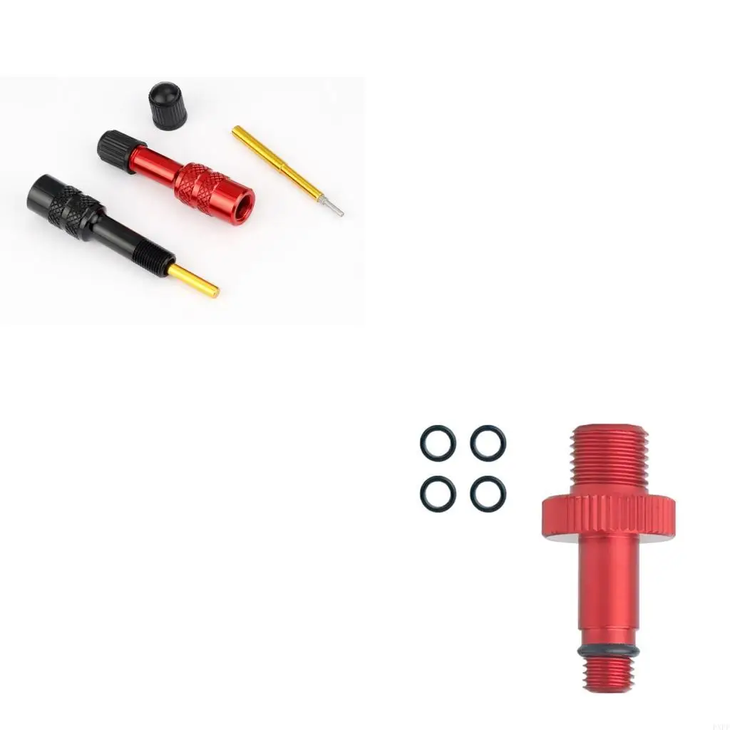  Bicycles Valves Extender Replacement Aluminum Alloys Valves Caps Stem Extender Cycling Bike Part Easy to Install