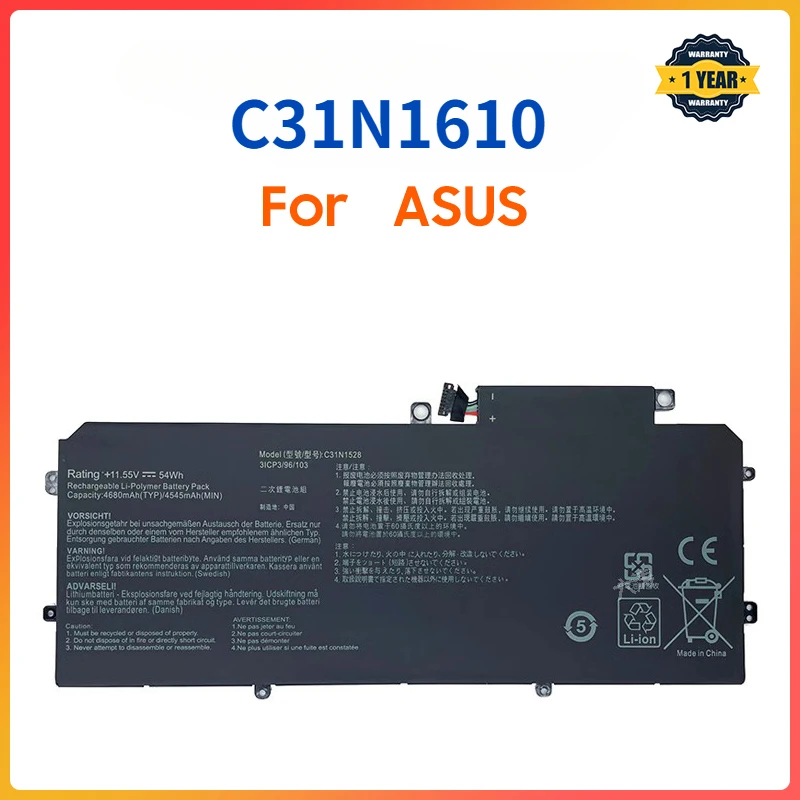 

Suitable for ASUS U330/u U3000c U360/c/ca C31N1610 1528 Laptop Battery 11.55V 54WH Laptop Parts & Accessories Laptop Batteries