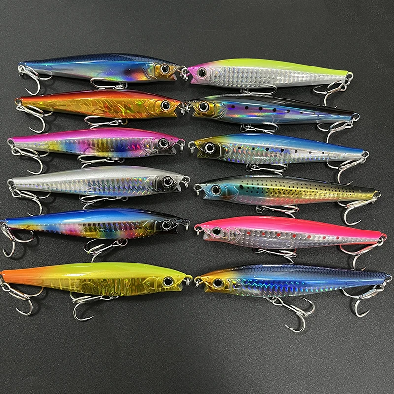 110mm 47g Ağır Batan Minnow Balıkçılık Lures Uzun Döküm Tuzlu Su Yapay Yemler Canavar Atış Lazer Swimbait Pesca Ekipmanları