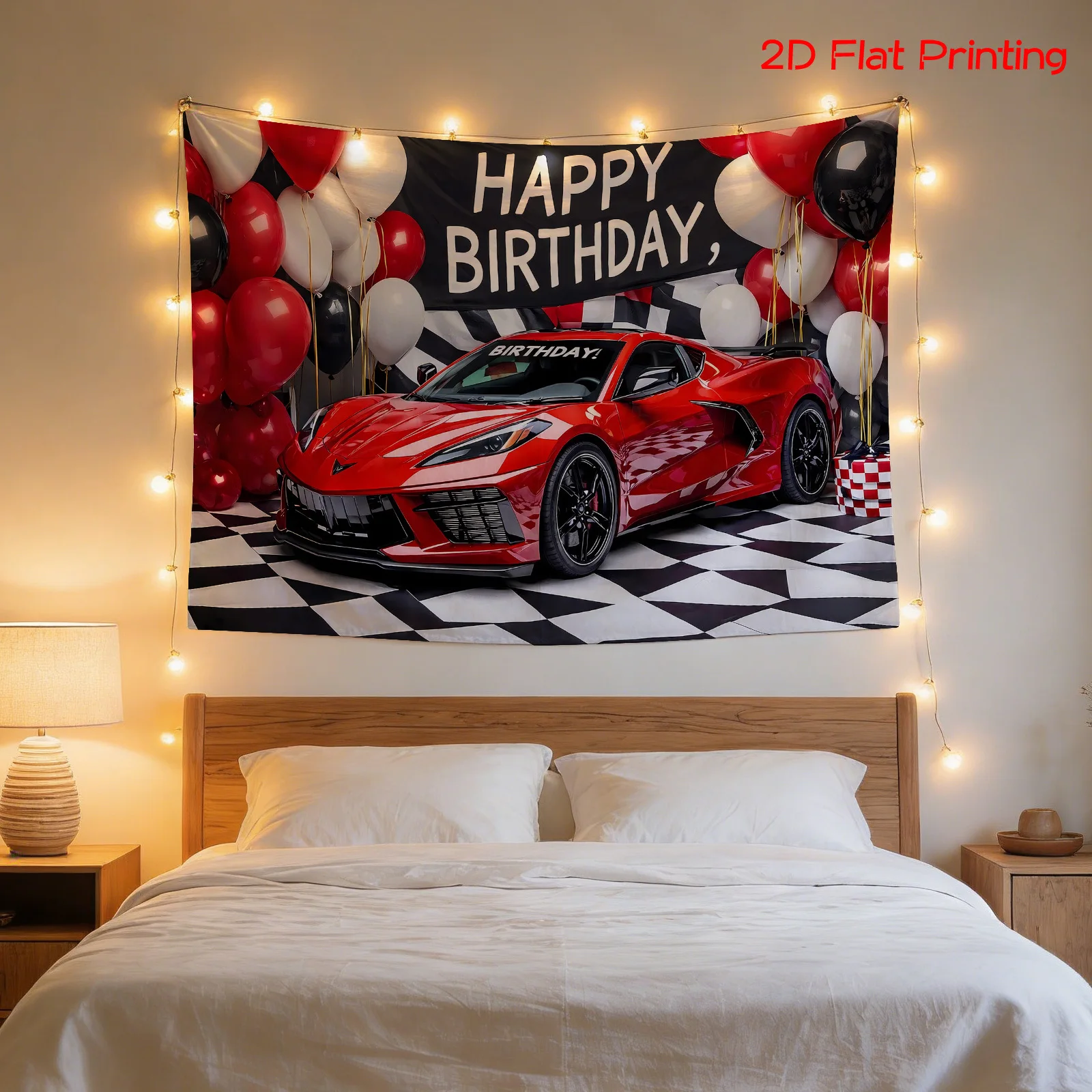 Large Happy Birthday Tapestry Wall Decorations Sport Chaney Balloon Party Banner Art Deco 180 x 320cm