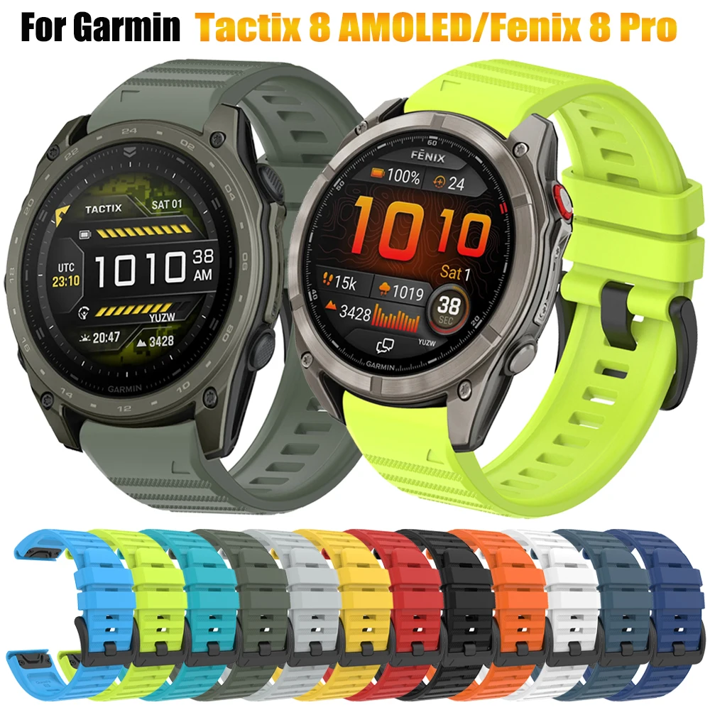 QuickFit-Armbänder für Garmin Fenix 6X 6 Pro E 8 7X 7 Solar/Tactix 8 AMOLED Uhrenarmband für Epix Pro 22/26mm Silikon-Sportarmband