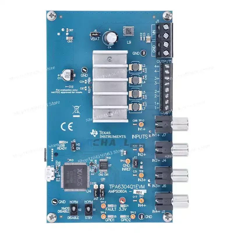 TPA6304Q1EVM 2.1MHz Analog Input 4-Channel Automotive Class-D Audio Amplifier Evaluation Module