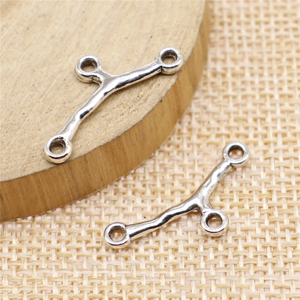 WYSIWYG 10pcs 24x10mm Branch Charm Pendants For Jewelry Making Branch Connector Pendants Charm Branch Connector