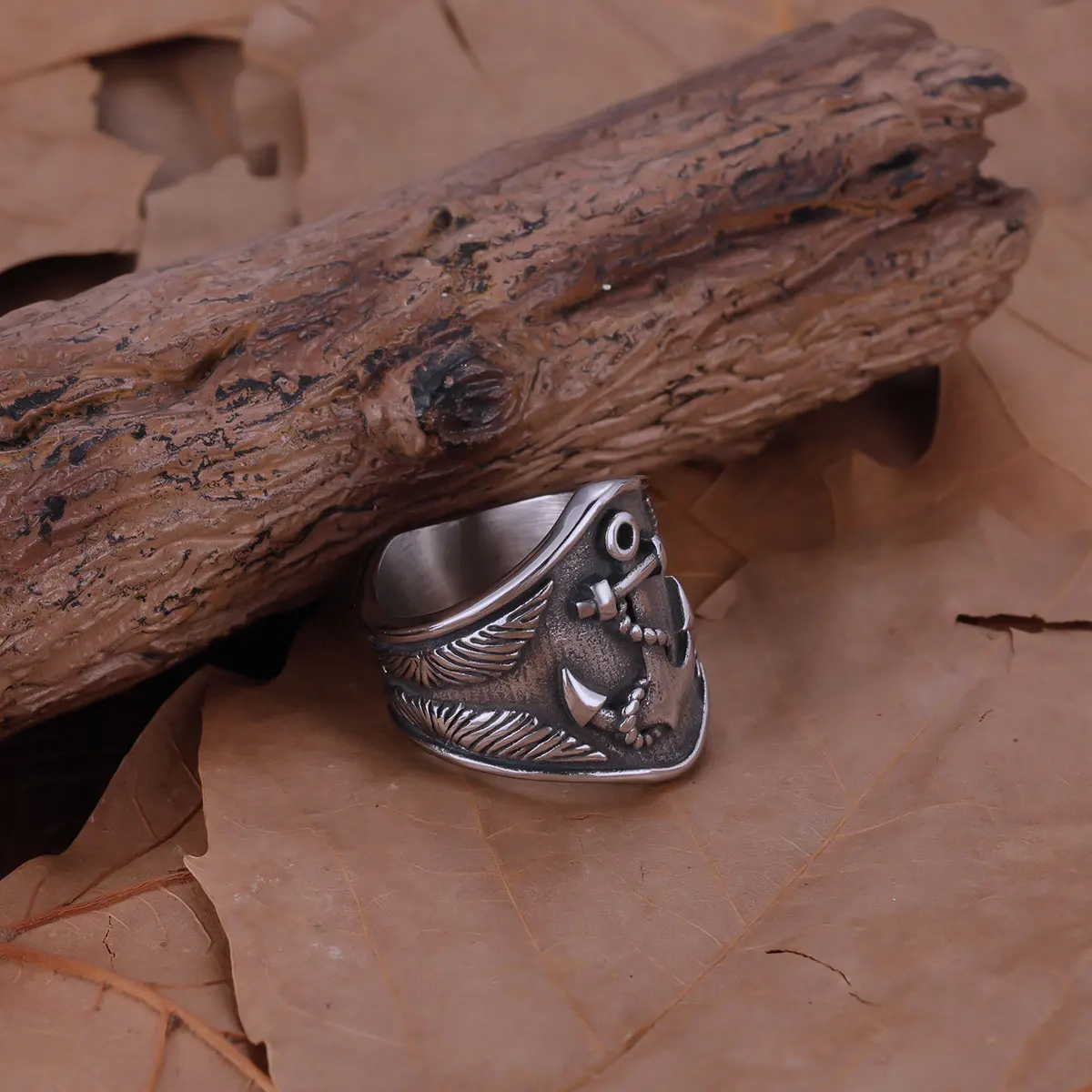 Vintage Vikings Stainless Steel Anchor Ring Men Punk Hip Hop Handmade Finger Jewelry Biker Party Club Ring Gift