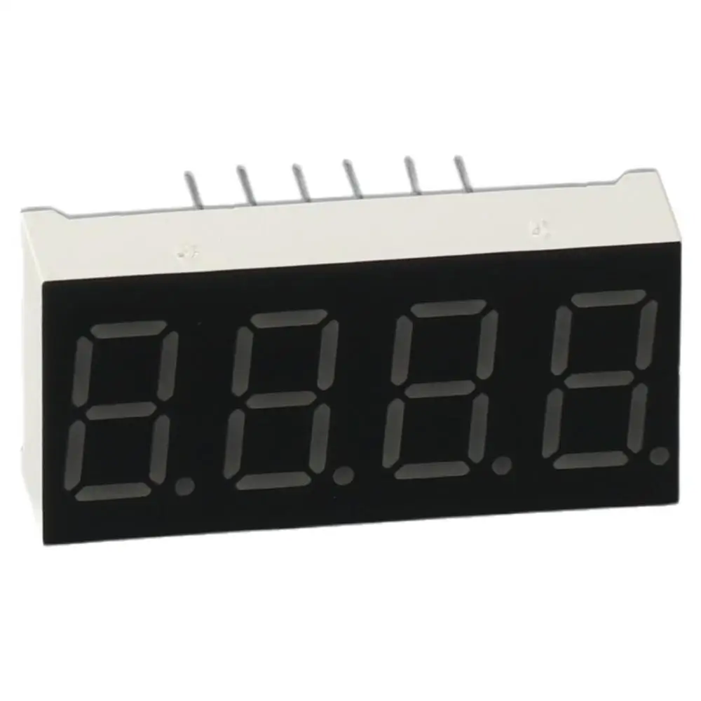 

Red LED Display Common Cathode Durable 12 Pin 4 Bit Plastic, Metal LED Display Module Black 7 Segment Display Car Accessories