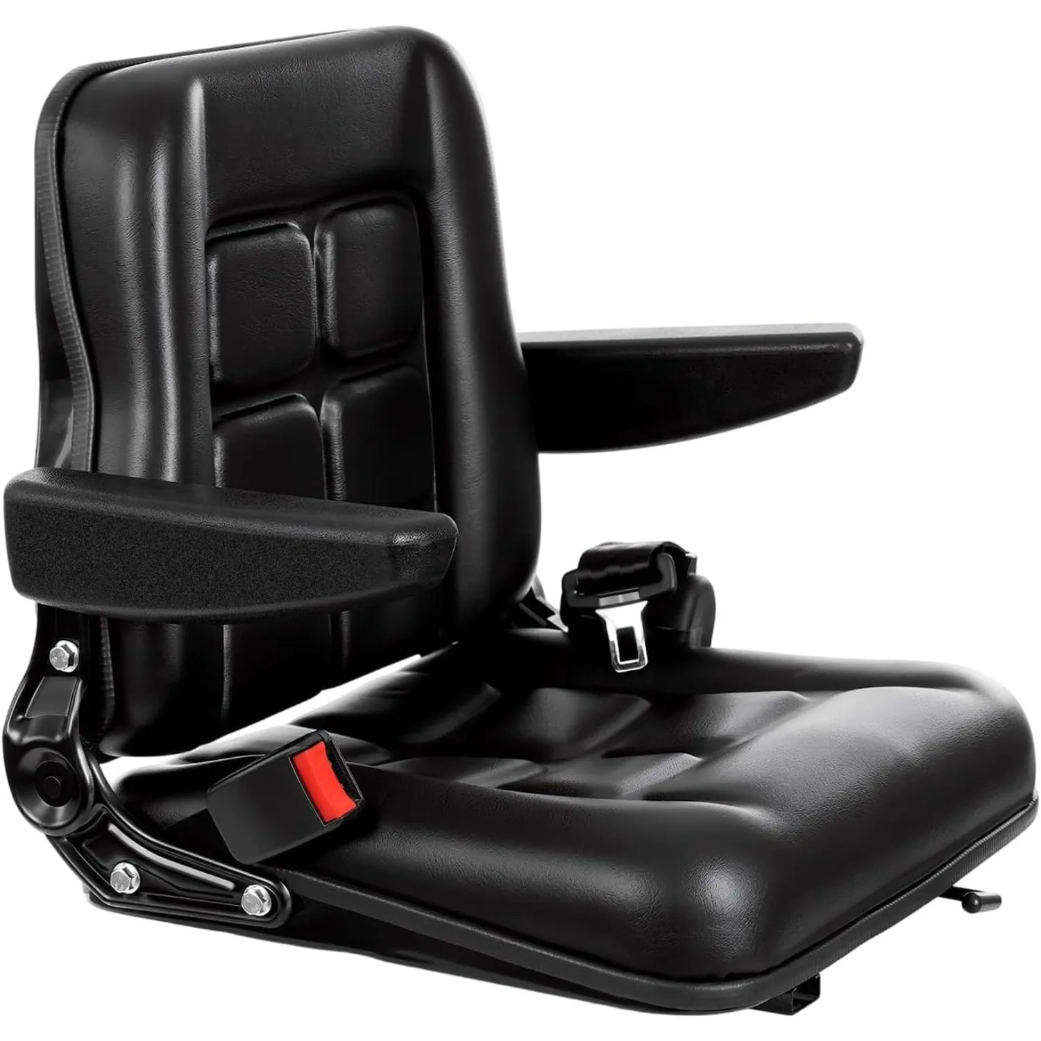 Siège universel réglable pour chariot élévateur avec ceinture de sécurité et accoudoir, siège de tracteur pour pelle, chargeuse, bulldozer, chargeuse télescopique