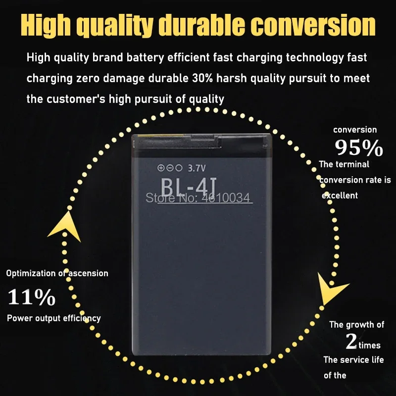 High Quality 1200mAh BL 4J BL-4J Battery for Nokia Lumia 620 C6 C6-00 C600 Touch 3G Replacement Battery BL4J