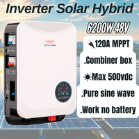 Fchao 6.2KW 48VDC Off Grid Hybrid Solar Pure sine wave Inverter 100A MPPT with Breaker Combiner Box No Battery Working