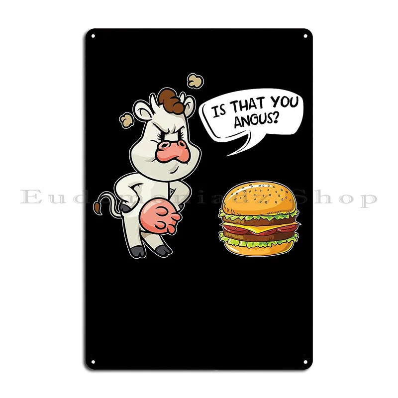 Barbecue Hamburger Tshirt Funny Cow Beef Grill Smoker Metal Signs Designing Living Room Pub Bar Plaques Tin Sign Poster