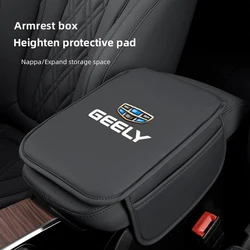 Car Armrest Mat Center Console Leather Protection Cushion For Geely Boyue Haoyue Vision-X3 New emgrand Vision Binyue Emgrand-GS