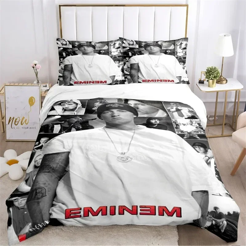 Eminem Hip -hop Singer Print Bedding Sets Exquisite Bed Supplies Set Duvet Cover Comforter Set Bedding Set Luxury Birthday Gift