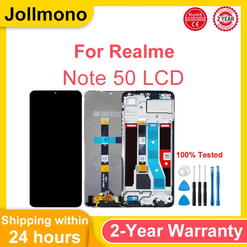 

6,74 "для Realme Note 50, ЖК-дисплей с одонем, сенсорный экран, цифровая сборка для Realme Note 50 RMX3834, замена