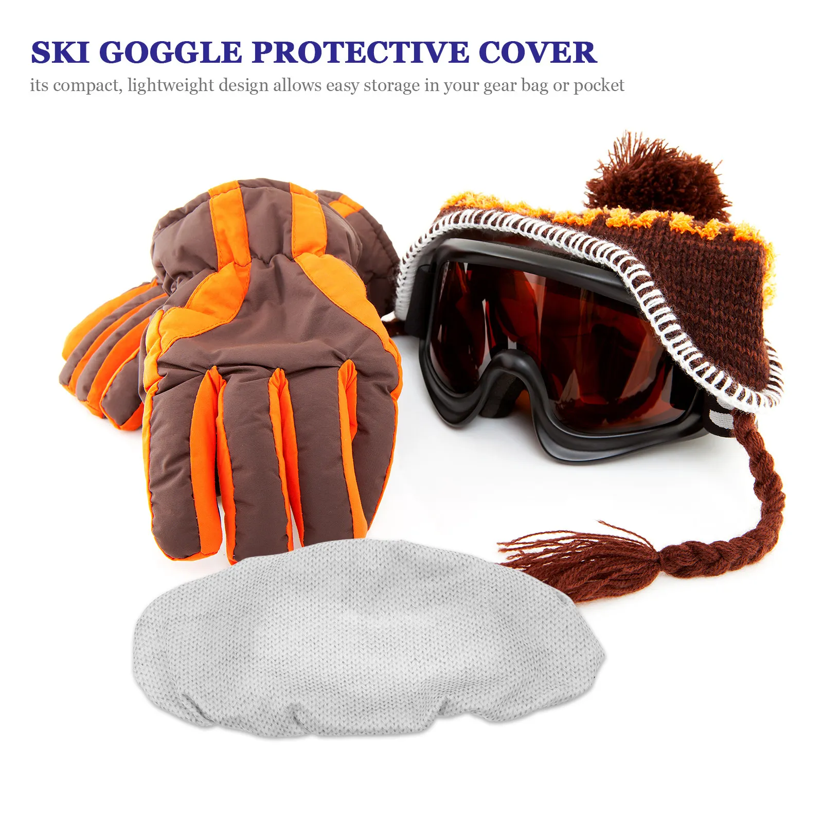 

Ski Snowboard Goggle Cover Sleeve High Elastic Protective Cover Scratch Proof Dustproof Travel Snow Goggles Sleeve