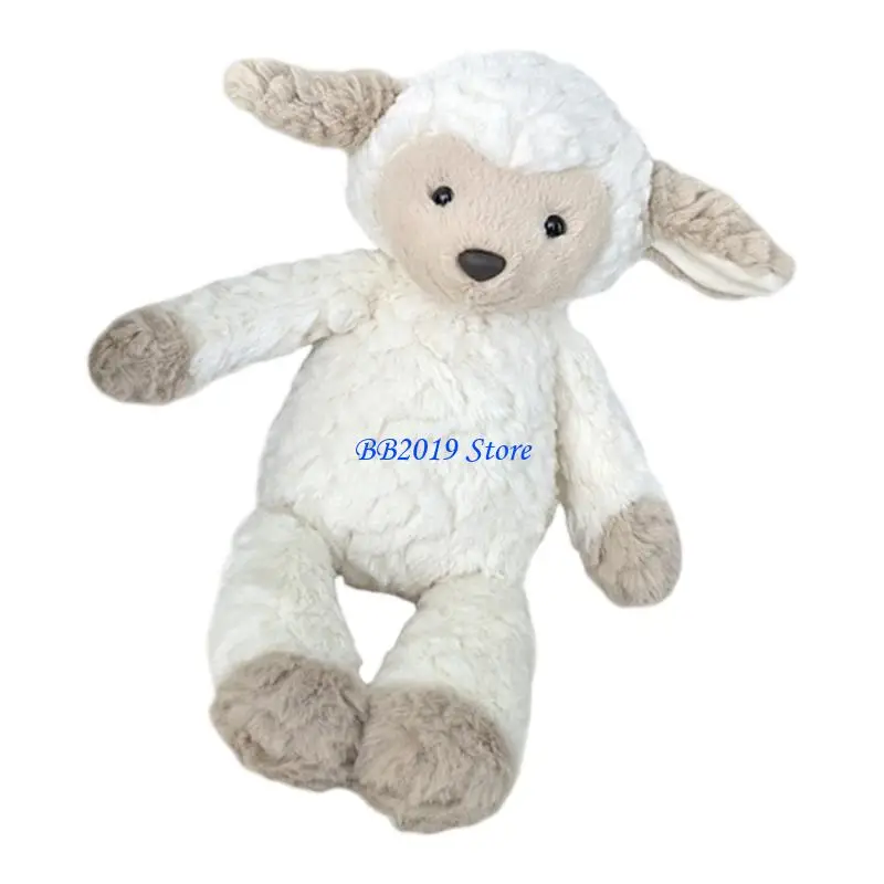 Q0KB-juguete peluche oveja simulación para niños, juguete peluche viaje para dormir, compañero, animales