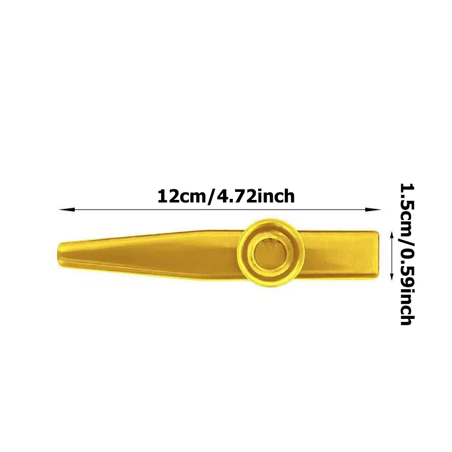 Picture 7: 12cm Metal Kazoo Durable Unconventional Vocal Music Instruments Stage Performance Background Synthetic Music Instruments